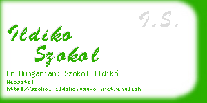 ildiko szokol business card