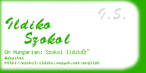 ildiko szokol business card